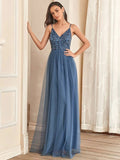 Adorable A Line Silhouette Floor Length Evening Dress - CALABRO®