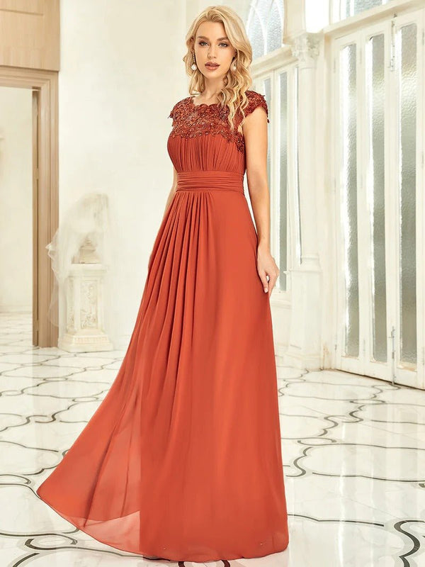 Bestsellers Lacey Chiffon Evening Dress Party Gowns