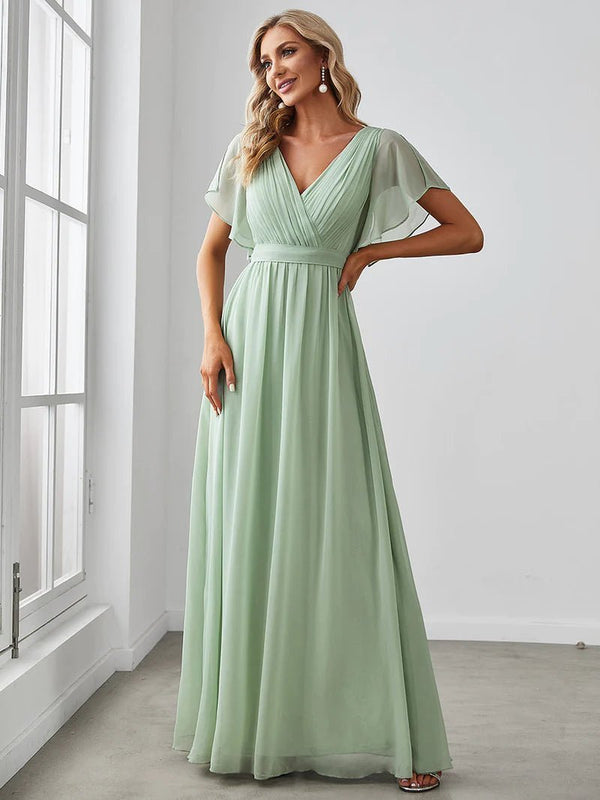 Flowy v neck sales dress