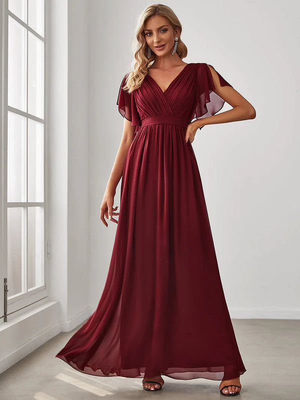 Butterfly sleeve 2025 bridesmaid dresses