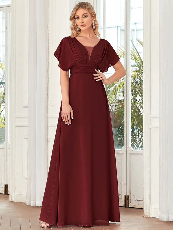Flowy top evening dresses