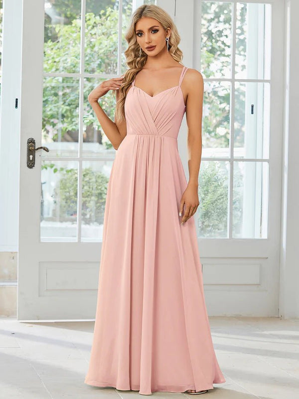 Lace V Back Chiffon Bridesmaid Dresses CALABRO Online
