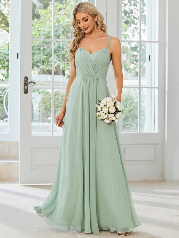 Chiffon lace bridesmaid dress cheap