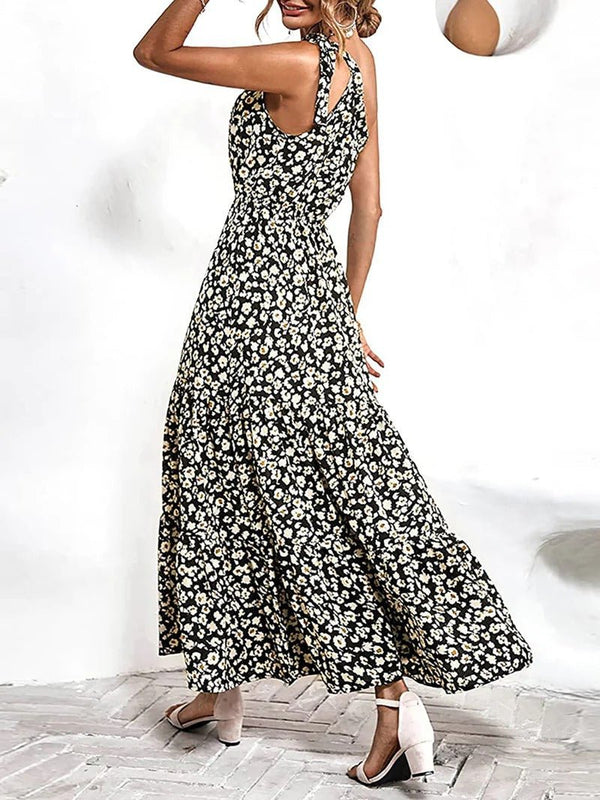 Off Shoulder Printed Tea Length Casual Dresses - CALABRO®