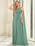 One Shoulder Ruched Top Evening Dress - CALABRO®