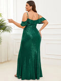 Plus Size Fishtail Sweetheart Neck Split Evening Dresses - CALABRO®