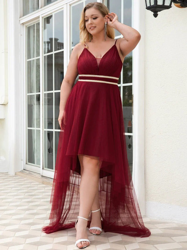 Plus Size High Low Prom Dresses With Spaghetti Straps - CALABRO®