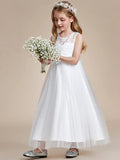Princess Bow Sleeveless Lace Tulle Flower Girl Dresses - CALABRO®