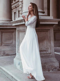Sexy V Neck A-Line Sequin Evening Dresses With 3/4 Sleeve - CALABRO®